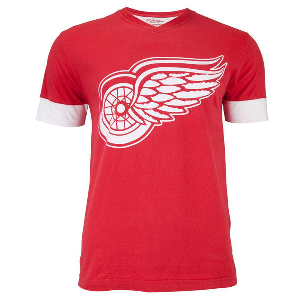 Detroit Red Wings - Logo Hat Trick Adult Jersey T-Shirt