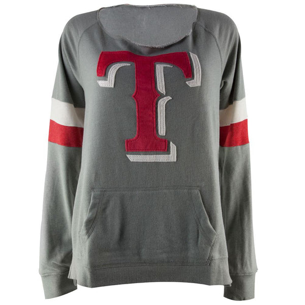 Texas Rangers - Logo Deal Juniors Scoop Neck Pocket Sweatshirt