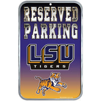 LSU Tigers - Reserved Parking Plastic Sign