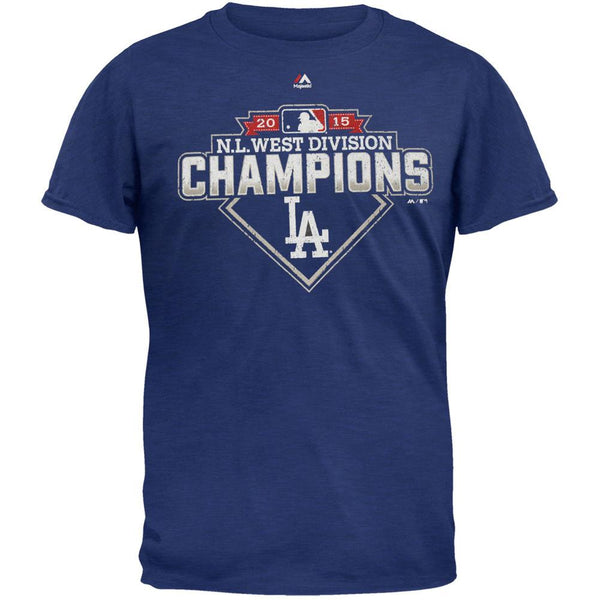 Los Angeles Dodgers - NL West 2015 Champs Soft Adult T-Shirt