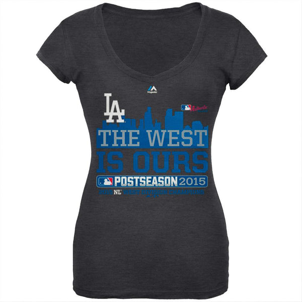 Los Angeles Dodgers - NL West 2015 Champs The West is Ours Soft Juniors T-Shirt