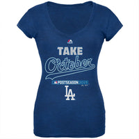 Los Angeles Dodgers - NL West 2015 Champs Take October Soft Juniors T-Shirt