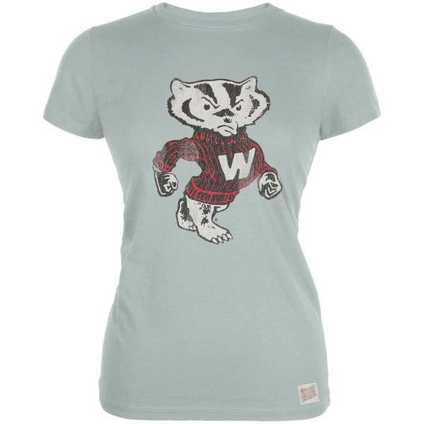 Wisconsin Badgers - Distressed Mascot Vintage Juniors T-Shirt