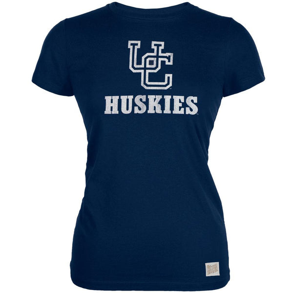 UConn Huskies - Distressed UC Logo Vintage Juniors T-Shirt