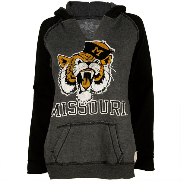 Missouri Tigers - Roaring Mascot Juniors Relaxed Slit-Neck Hoodie