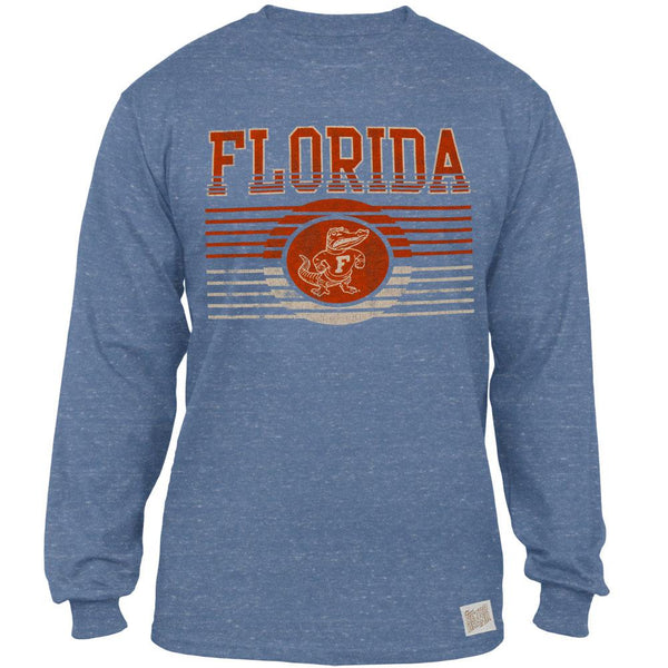 Florida Gators - Distressed Lines Logo Tri-Blend Adult Long Sleeve T-Shirt