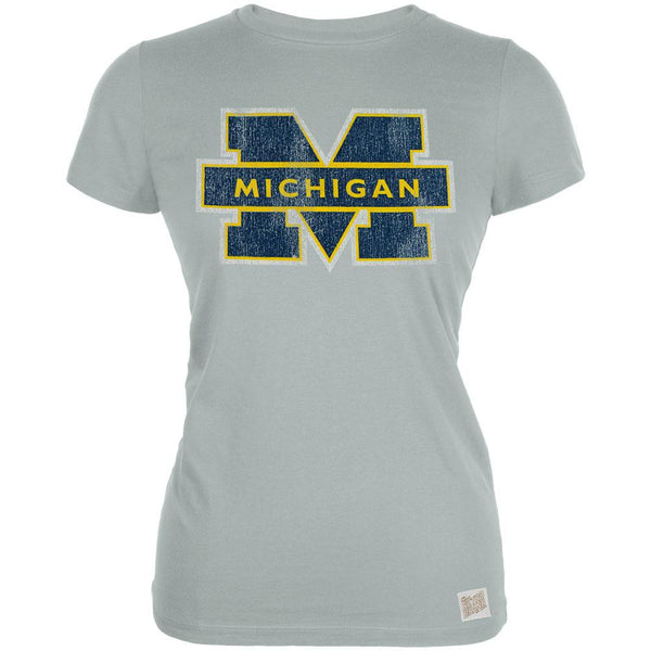 Michigan Wolverines - Blocked Logo Vintage Juniors T-Shirt