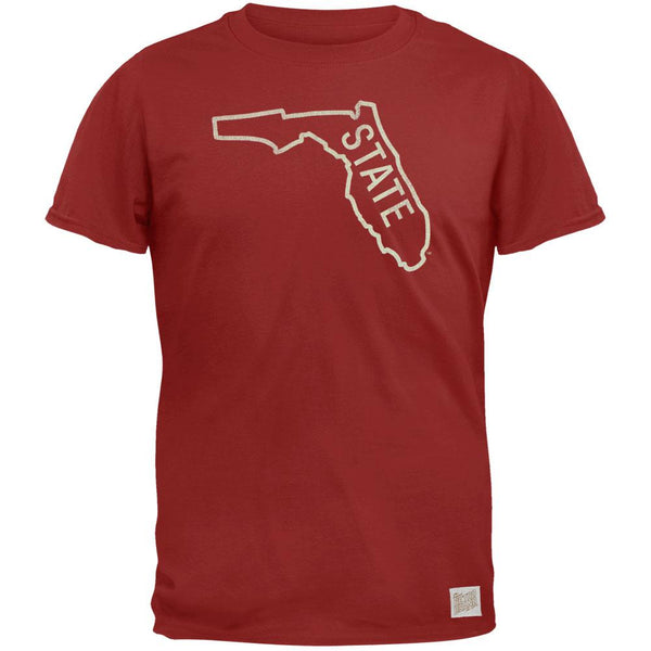 Florida State Seminoles - Distressed Outline State Vintage Adult Soft T-Shirt