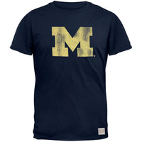 Michigan Wolverines - Distressed M Vintage Adult Soft T-Shirt