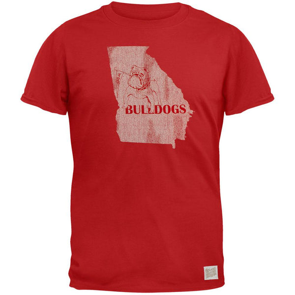 Georgia Bulldogs - Distressed State Vintage Adult Soft T-Shirt