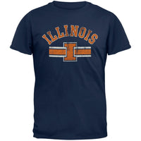 Illinois Fighting Illini - Distressed Band Logo Vintage Adult Soft T-Shirt