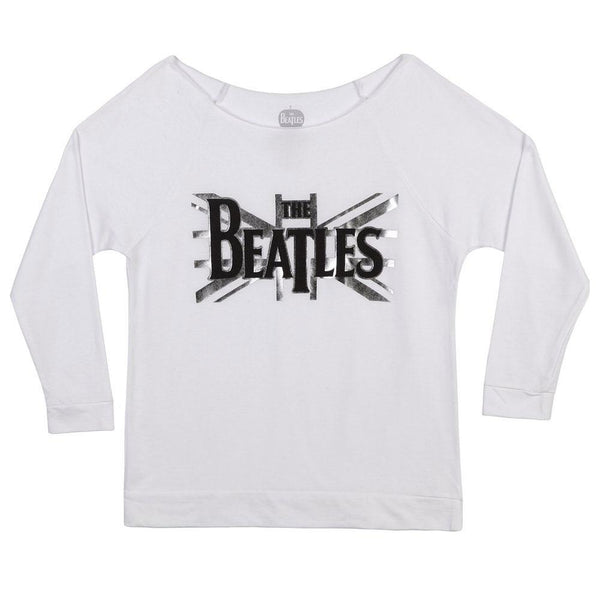 The Beatles - Black and White Union Juniors Long Sleeve T-Shirt