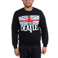 The Beatles - Distressed British Flag Adult Crew Sweatshirt