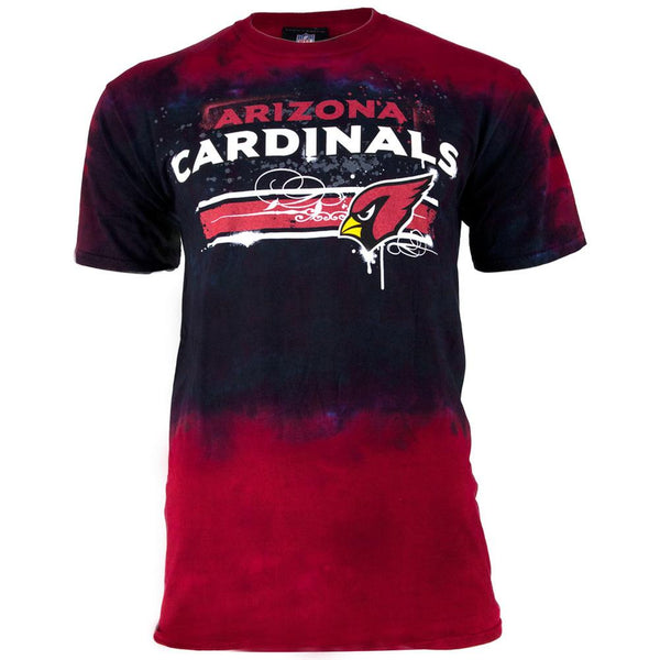 Arizona Cardinals - Horizontal Stencil Tie Dye Adult T-Shirt