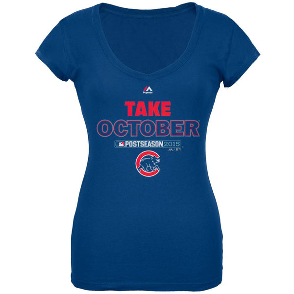 Chicago Cubs - NL Central 2015 Champs Take October Soft Juniors T-Shirt