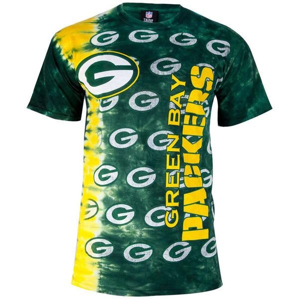 Green Bay Packers - Vertical Tie Dye Adult T-Shirt