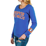 Denver Broncos - Block Logo Champion Juniors Scoop Neck Sweatshirt