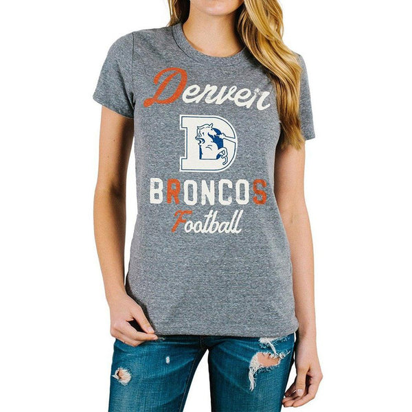 Denver Broncos - Letters And Logo Touchdown Tri-Blend Juniors T-Shirt