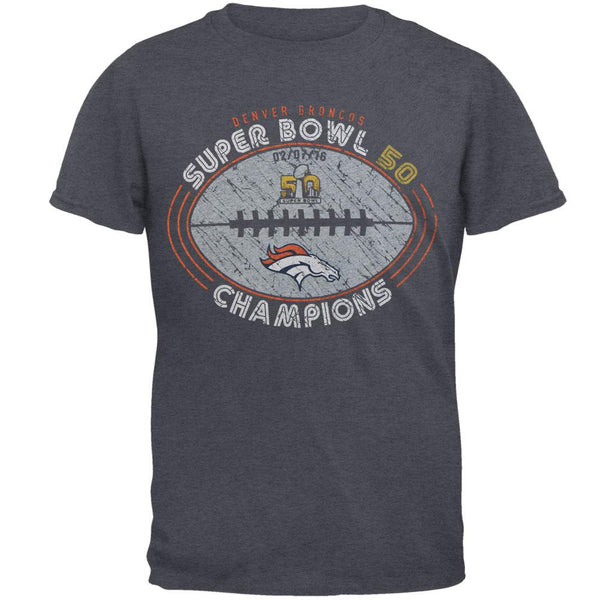 Denver Broncos - Super Bowl 50 Champions Go Long Tri-Blend Adult T-Shirt