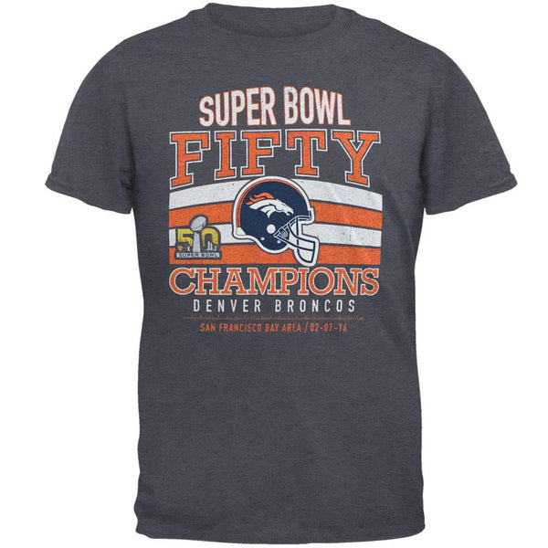 Denver Broncos - Super Bowl 50 Champions Classic Game Tri-Blend Adult T-Shirt