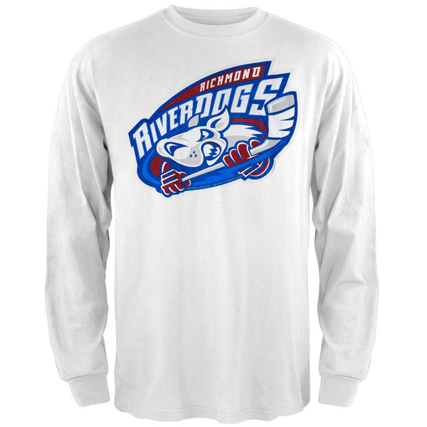 Richmond Riverdogs - Logo Long Sleeve White T-Shirt