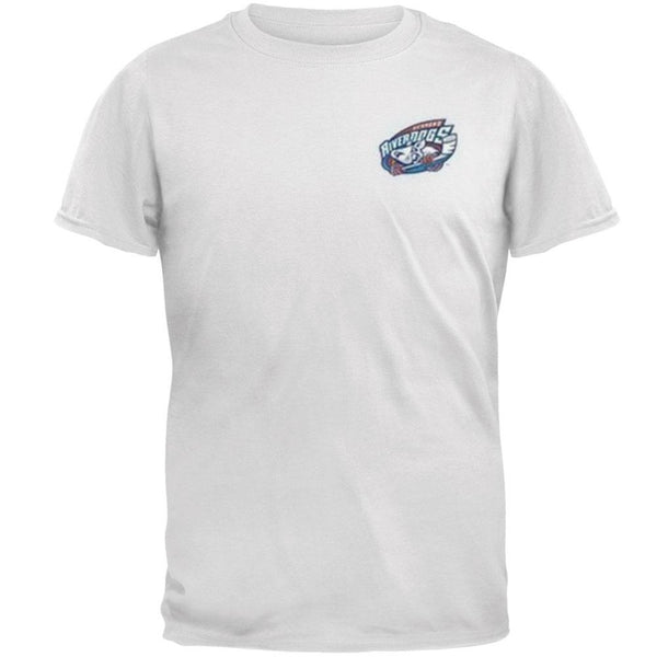 Richmond Riverdogs - Crest Print Logo White Adult T-Shirt