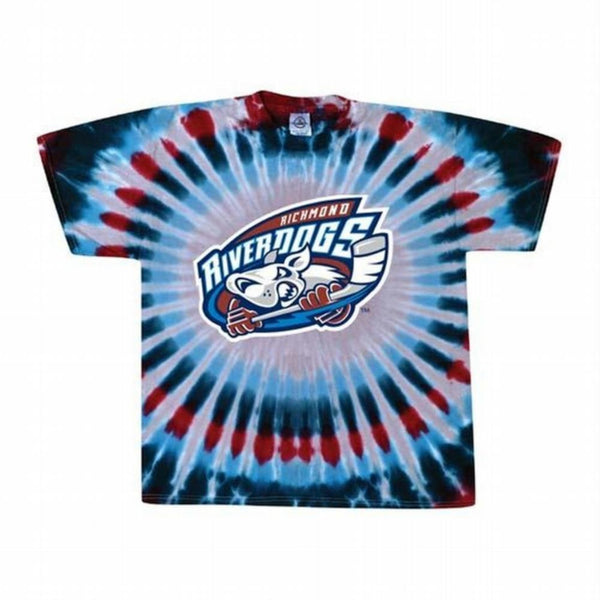 Richmond Riverdogs - Logo Circle Tie Dye Adult T-Shirt