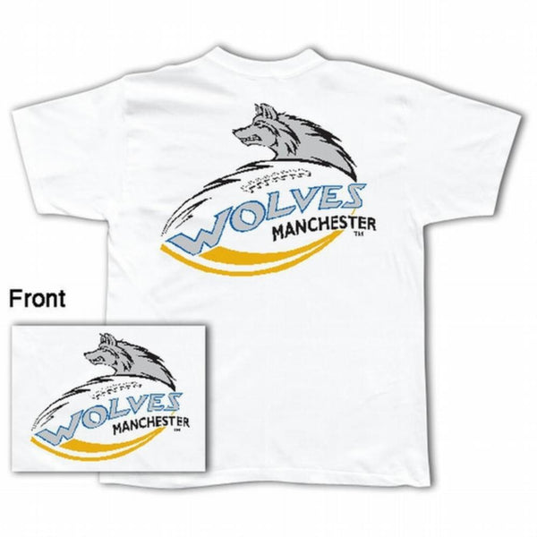 Manchester Wolves - Dual Logo White T-Shirt