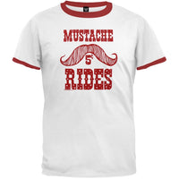 Mustache Rides Ringer T-Shirt