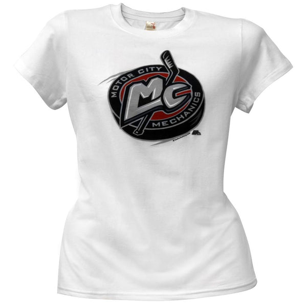 Motor City Mechanics - Logo White Juniors Babydoll T-Shirt