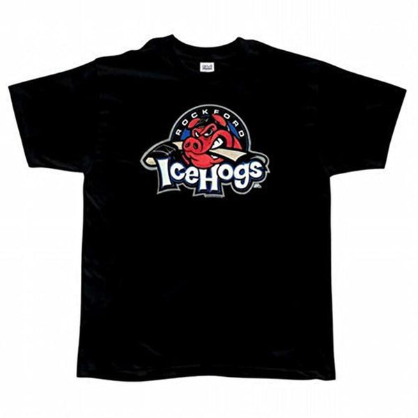 Rockford IceHogs - Logo Black Adult T-Shirt