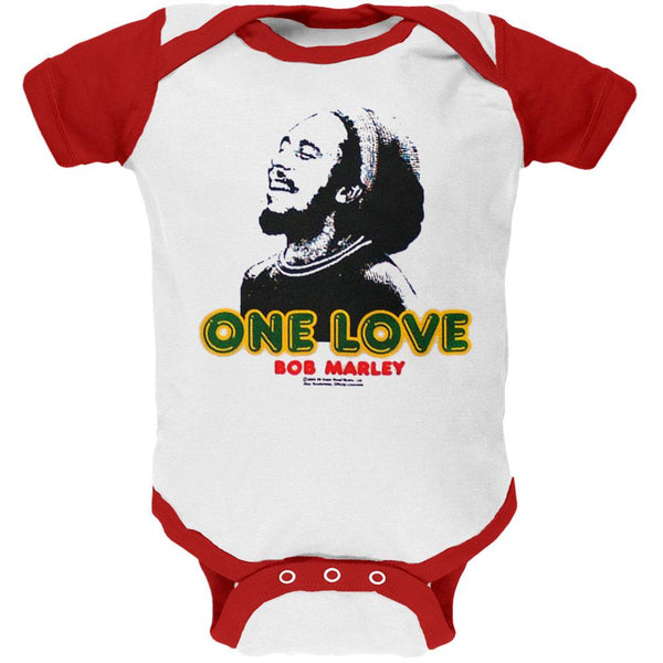 Bob Marley - One Love Red and White Baby One Piece