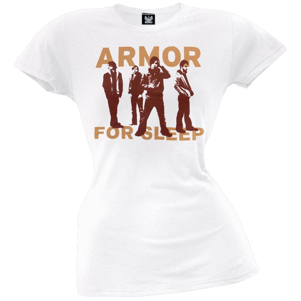 Armor For Sleep - White Faces Juniors T-Shirt