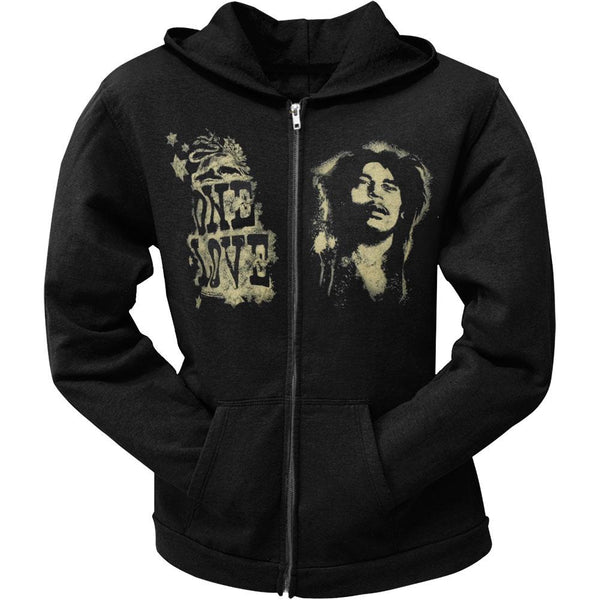 Bob Marley - One Love Black Juniors Zip Hoodie