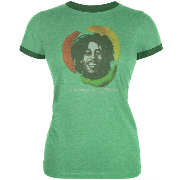 Bob Marley - Circle Juniors Ringer T-Shirt