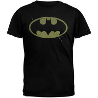 Batman - Distressed Logo Black T-Shirt