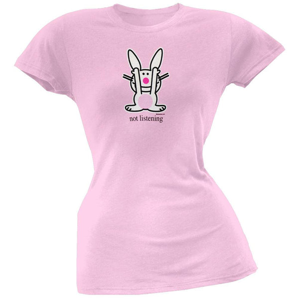Happy Bunny - Not Listening Juniors T-Shirt
