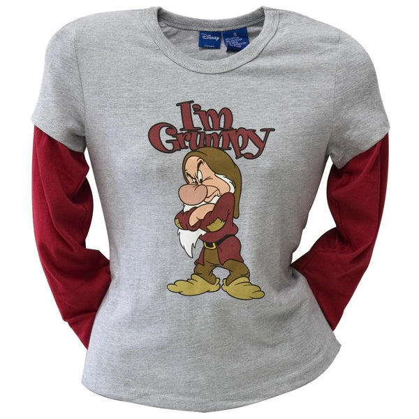 Snow White - I'm Grumpy Juniors 2Fer Long Sleeve T-Shirt