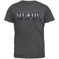 AC/DC - Flock Logo Grey T-Shirt