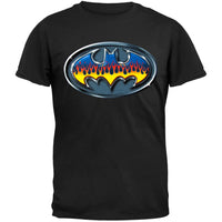 Batman - Flaming Metal Logo T-Shirt