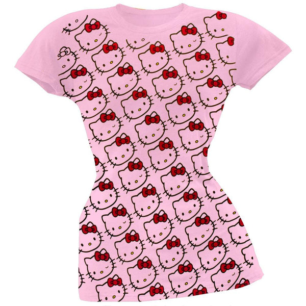 Hello Kitty - Repeat Kitty Pink Juniors T-Shirt