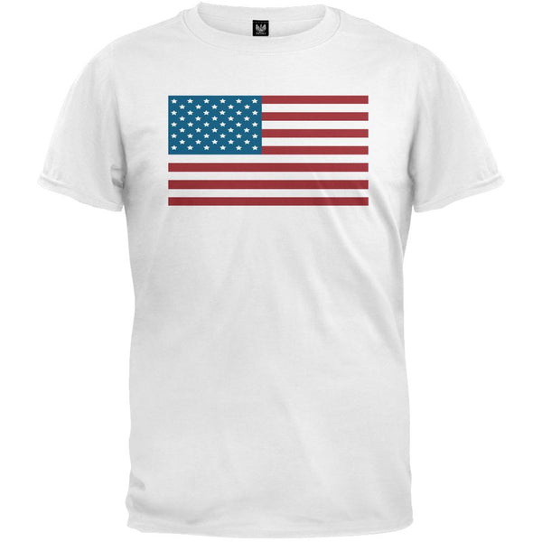 American Flag White T-Shirt
