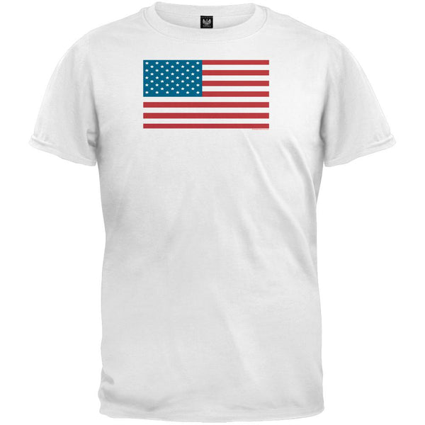 American Flag White Youth T-Shirt