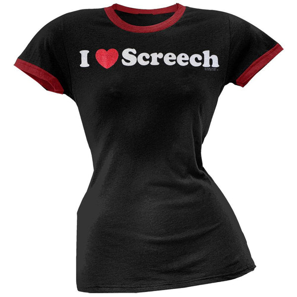 Saved By The Bell - I Heart Screech Juniors Ringer T-Shirt