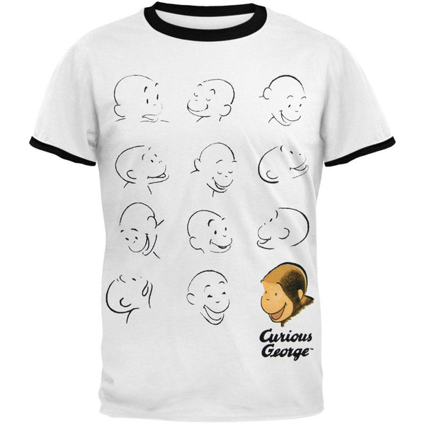 Curious George - How To Draw Ringer T-Shirt