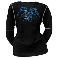 Metallica - Lightning V Neck Juniors Long Sleeve T-Shirt
