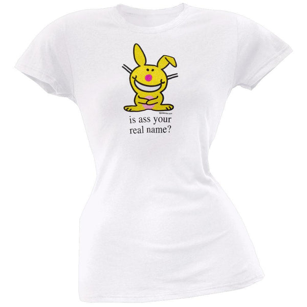 Happy Bunny - Is Ass Your Name Juniors T-Shirt