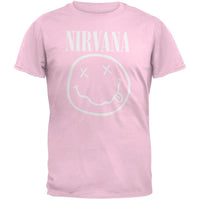 Nirvana - Smiley On Pink T-Shirt