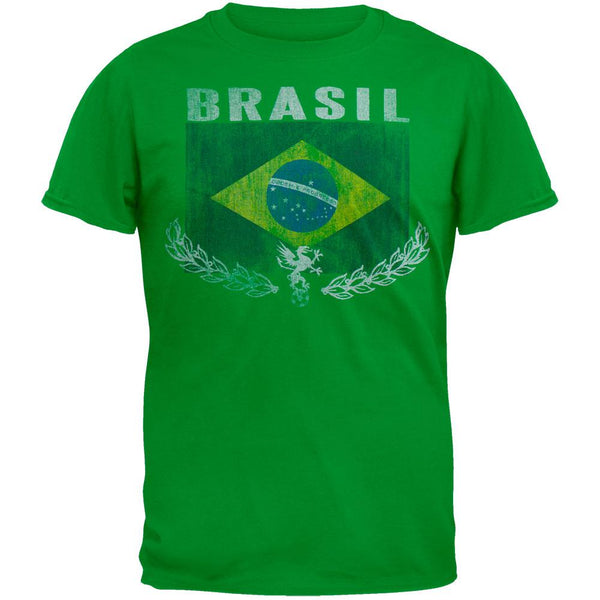 Brasil Vintage Flag Soccer T-Shirt