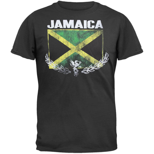 Jamaica Vintage Flag Soccer Soft T-Shirt